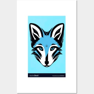 Blue Fox Retro Posters and Art